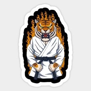 Karate Tiger Fighter Sticker